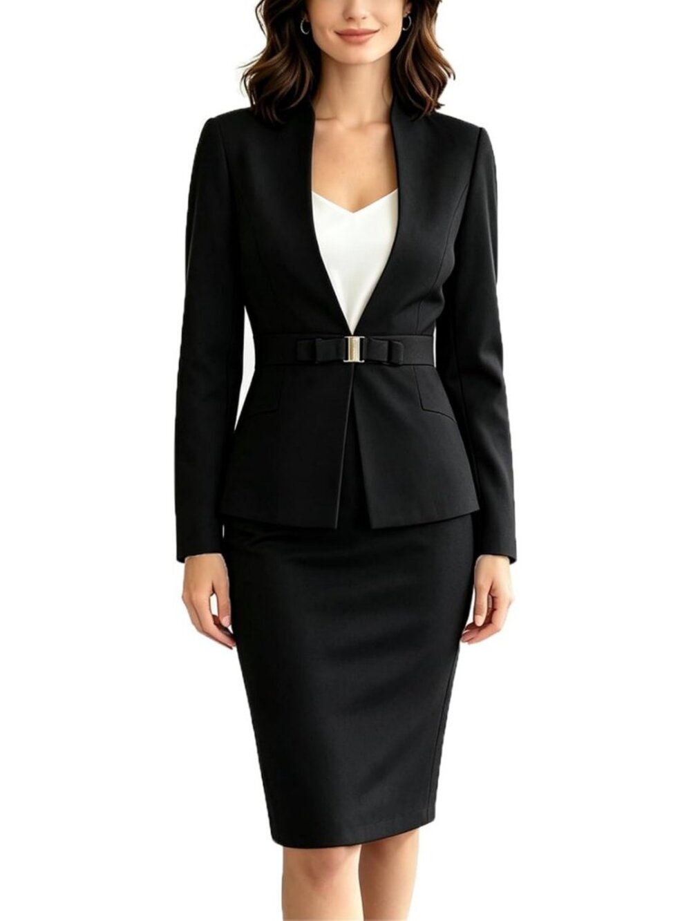 Chic 2-Piece Women's Skirt Suit Set | Stylish Business Office Outfit